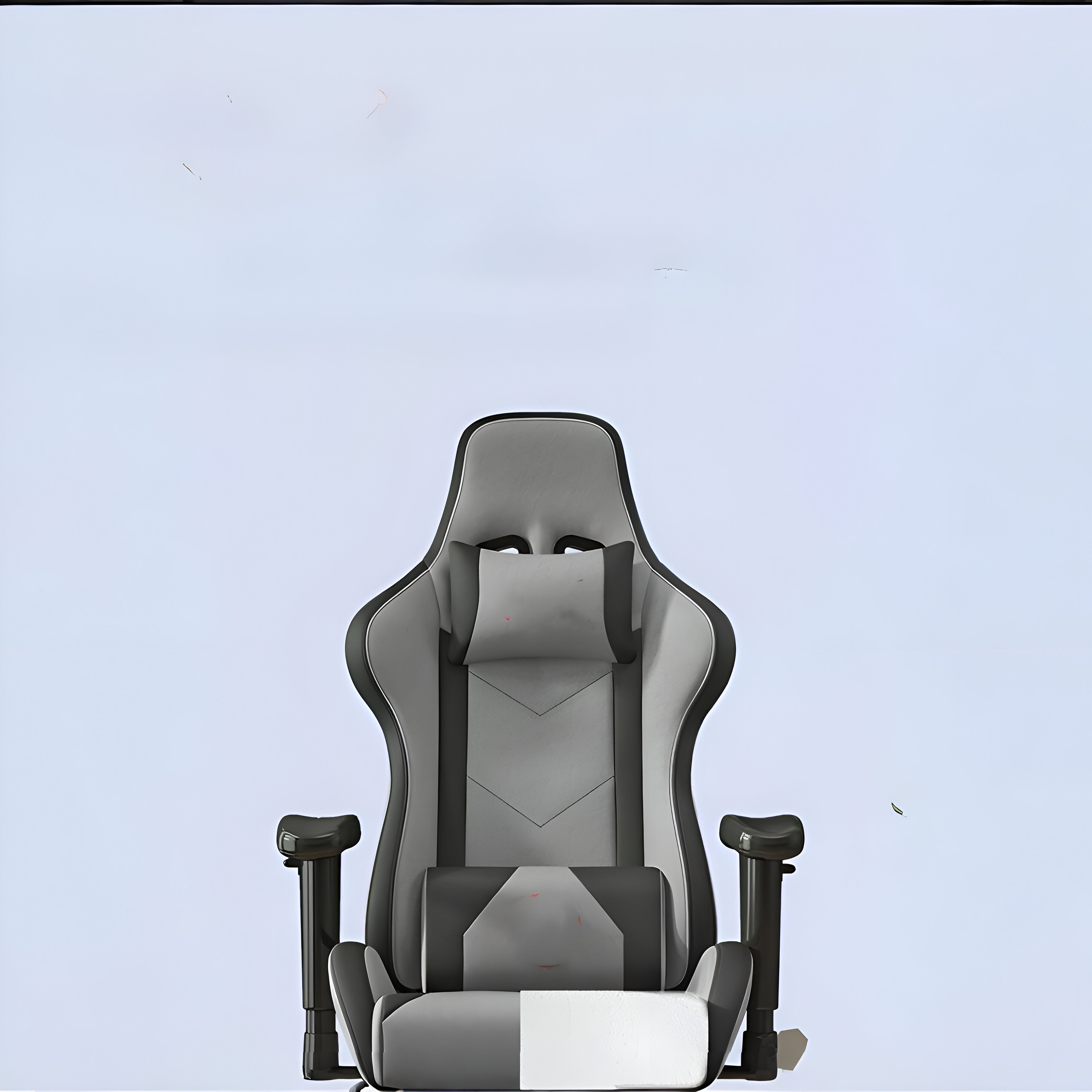 Gaming Chair with Adjustable Armrests & Lumbar Support (Black/Grey)