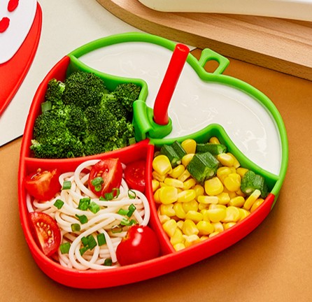 Strawberry  Silicone Plate for Kids – Fun, Safe, and Mess-Free Feeding
