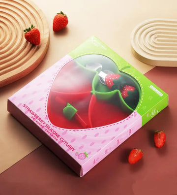 Strawberry  Silicone Plate for Kids – Fun, Safe, and Mess-Free Feeding