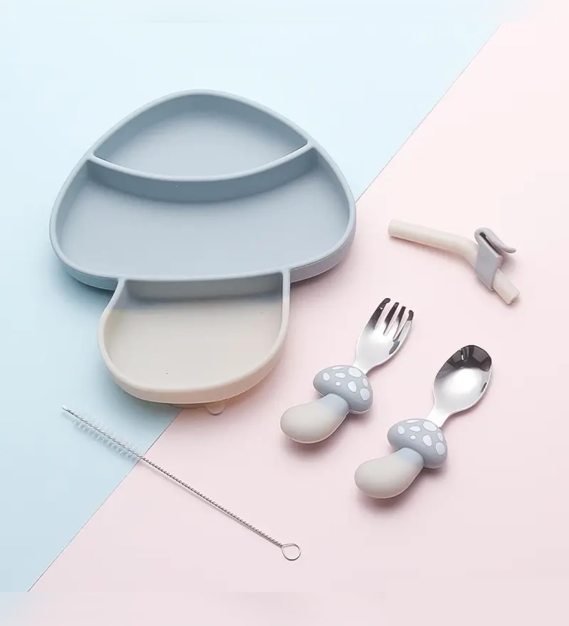 Mushroom Silicone Plate for Kids – Fun, Safe, and Mess-Free Feeding