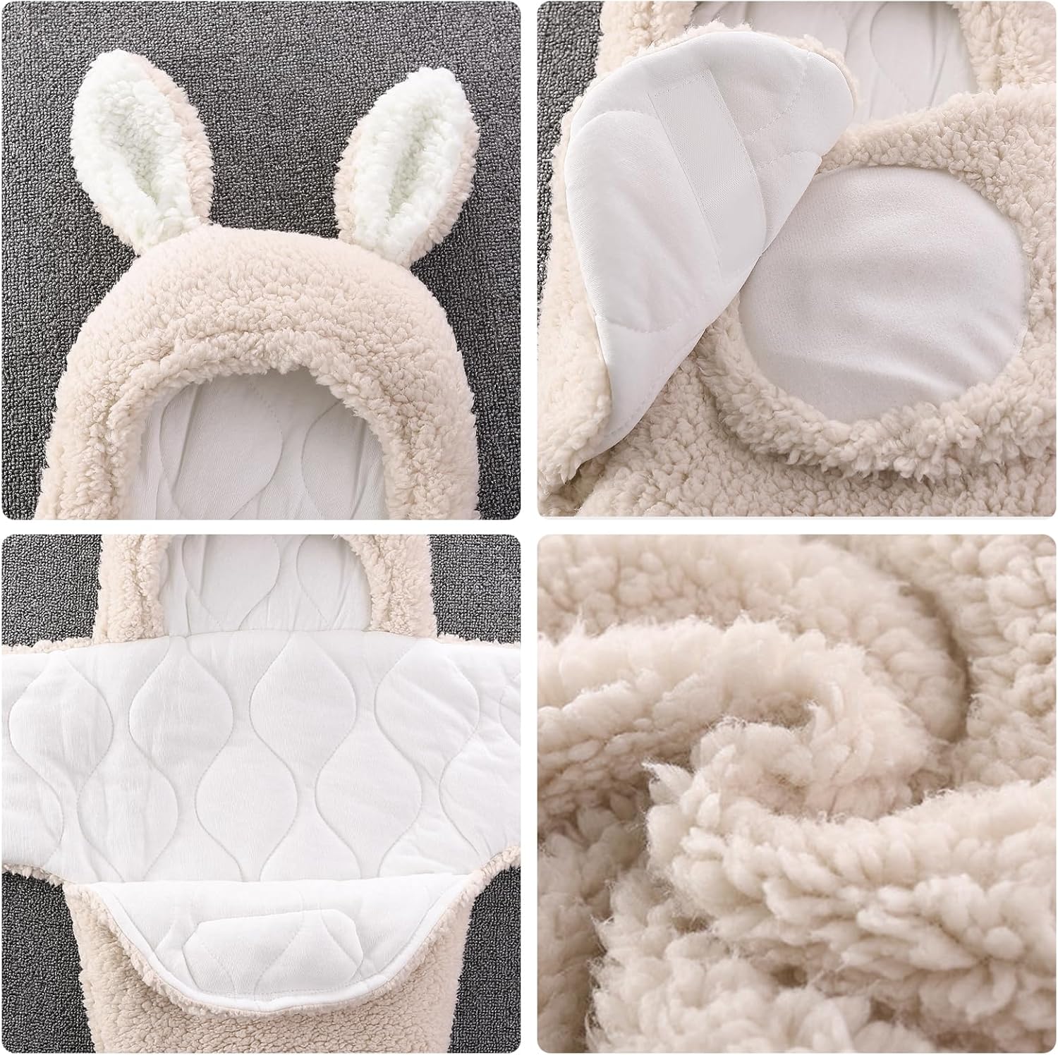 Cozy winter swaddle blanket, thick baby sleeping bag for newborns aged 0–6 months.