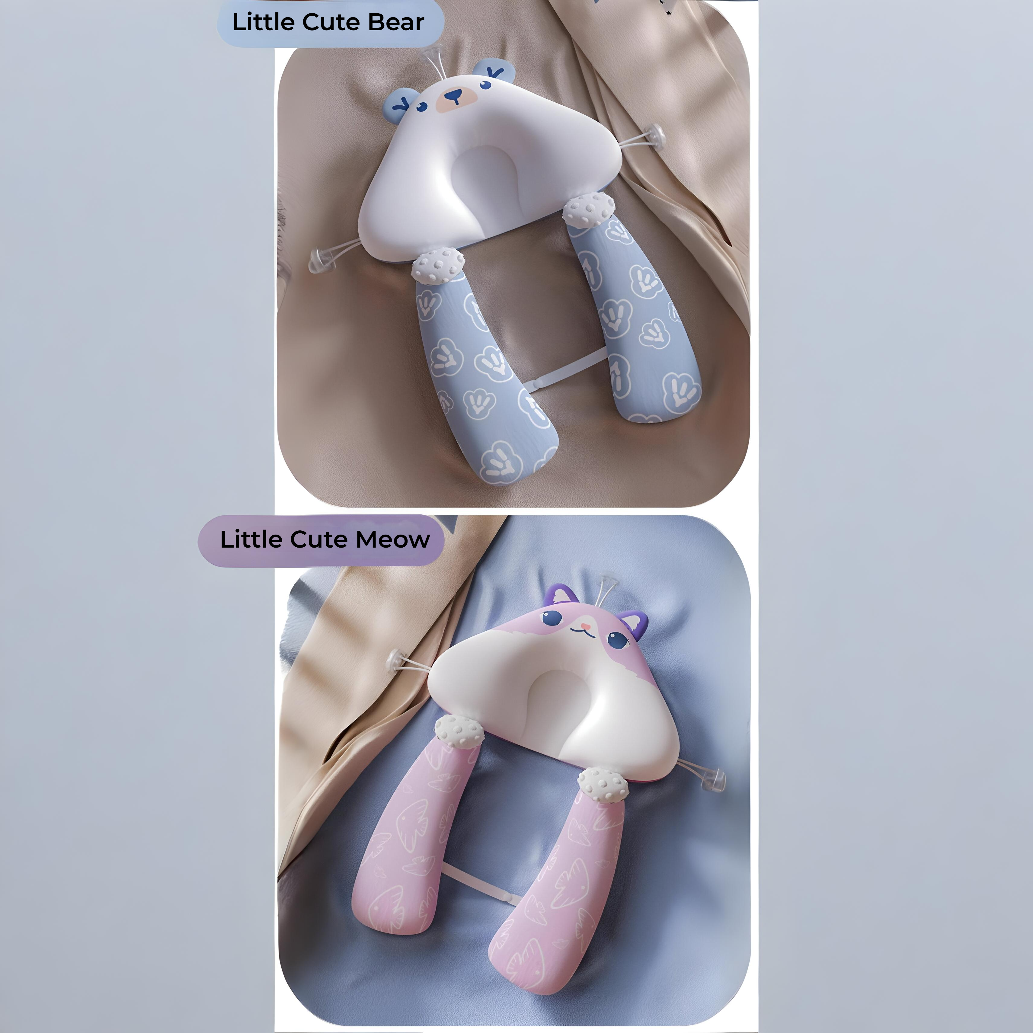 Baby shaping pillow for newborns to prevent head tilt and flat head adjustment pillow for baby exhaust soothing pillow for all seasons