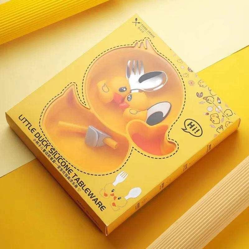 Creative Silicone Cartoon Suction Plate for Kids – Infant Tableware Set with Partitioned Design for Easy Feeding