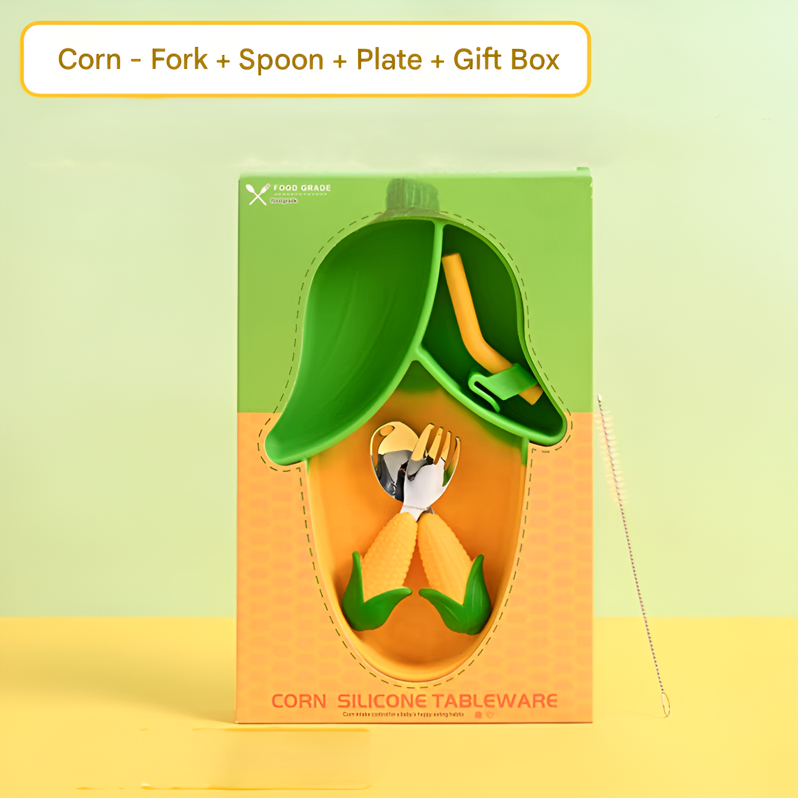Tender Corn Silicone Plate for Kids – Fun, Safe, and Mess-Free Feeding