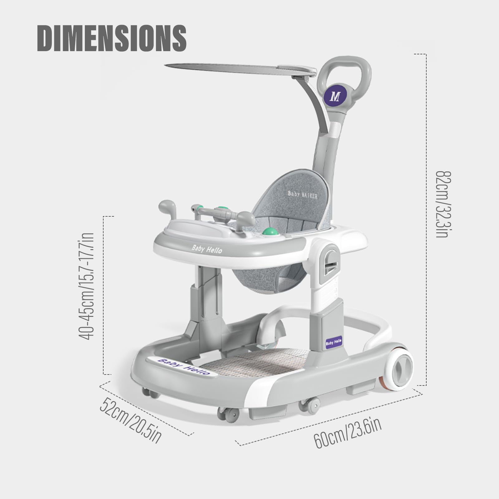 Cubbycoo Multifunctional Foldable Musical Baby Walker