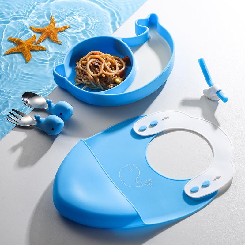Creative Silicone Cartoon Suction Plate for Kids – Infant Tableware Set with Partitioned Design for Easy Feeding