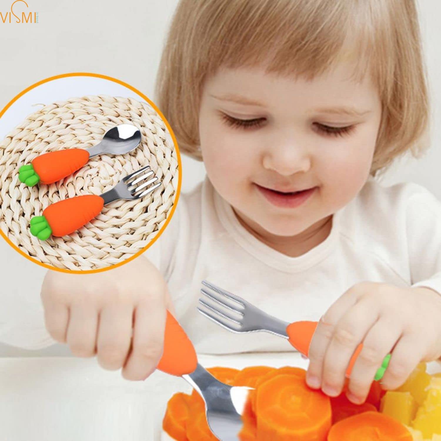 Carrot Silicone Plate for Kids – Fun, Safe, and Mess-Free Feeding