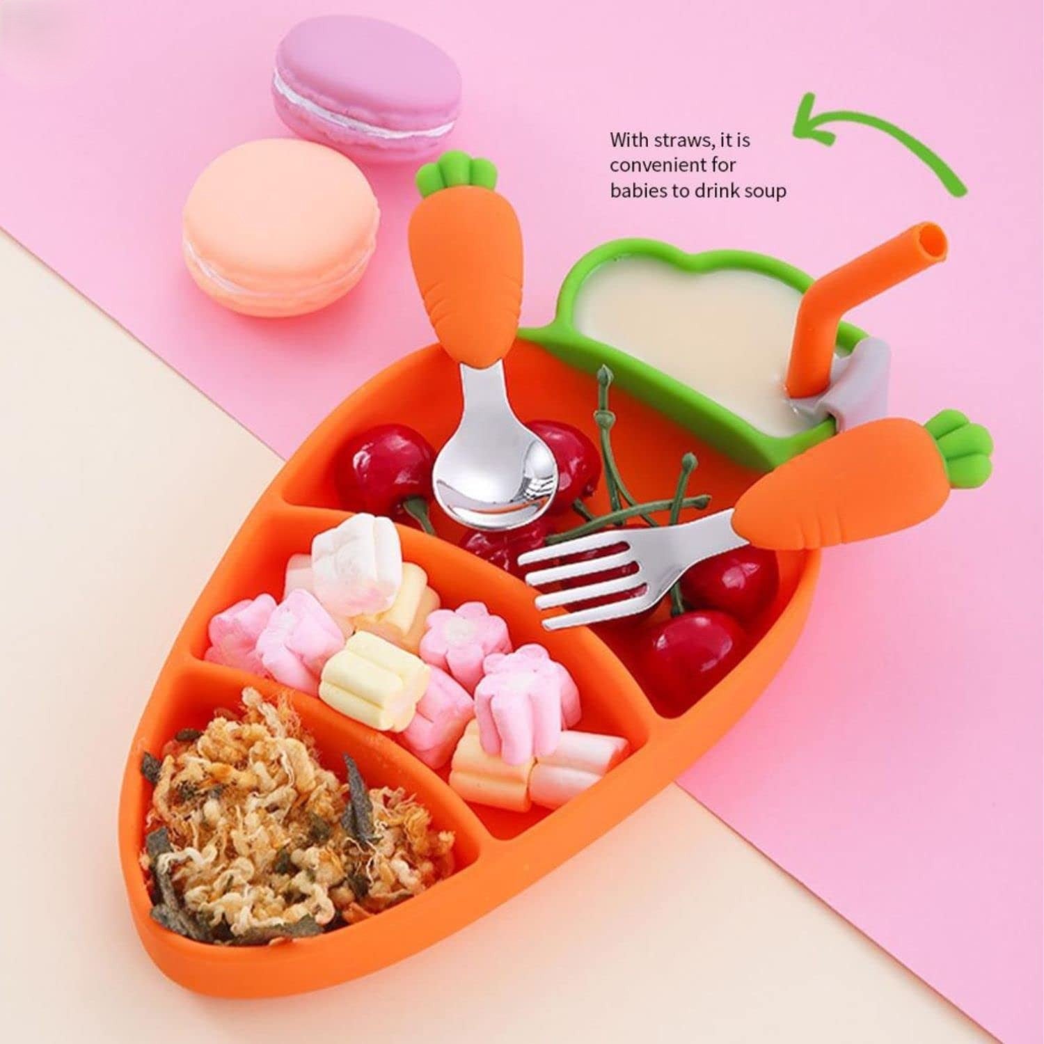 Carrot Silicone Plate for Kids – Fun, Safe, and Mess-Free Feeding