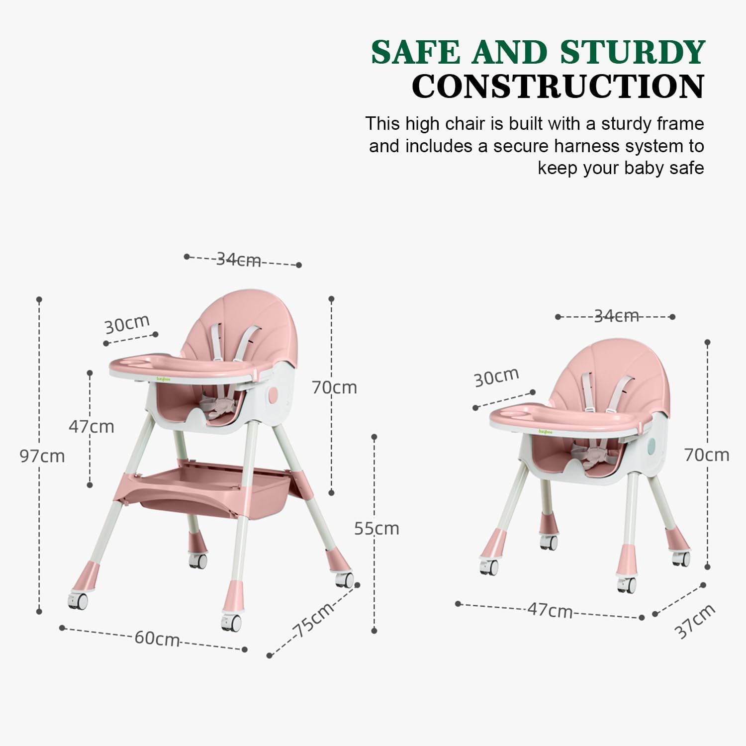 Cubbycoo Adjustable & Portable Baby Dining Chair – Comfortable Infant Feeding Chair