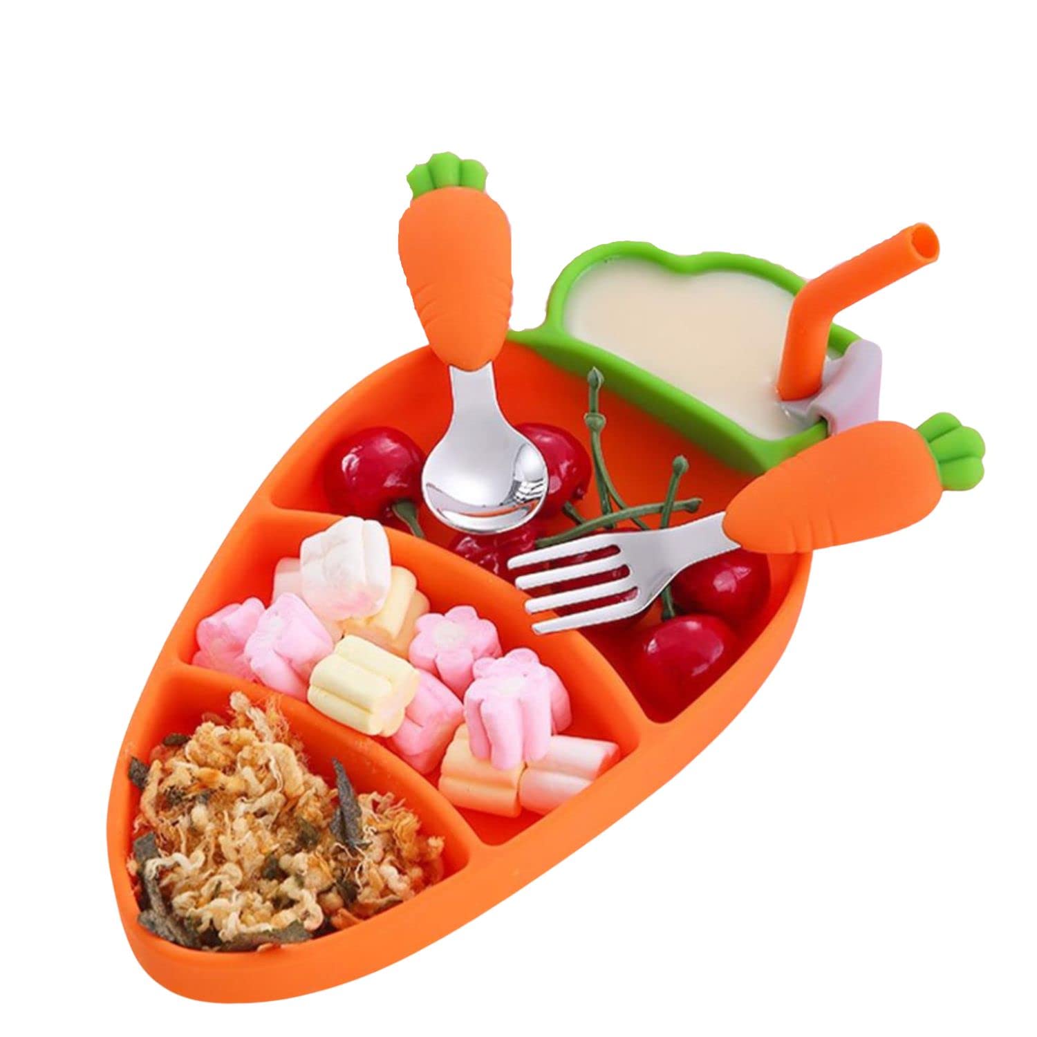 Carrot Silicone Plate for Kids – Fun, Safe, and Mess-Free Feeding