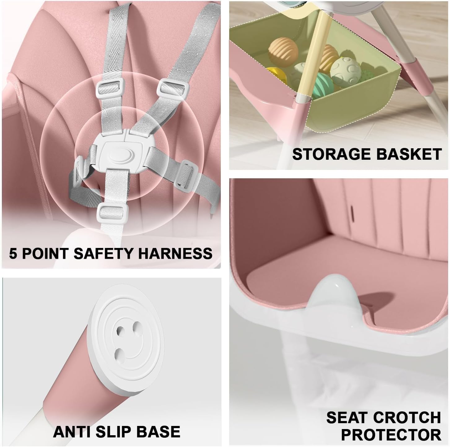 Cubbycoo Adjustable & Portable Baby Dining Chair – Comfortable Infant Feeding Chair