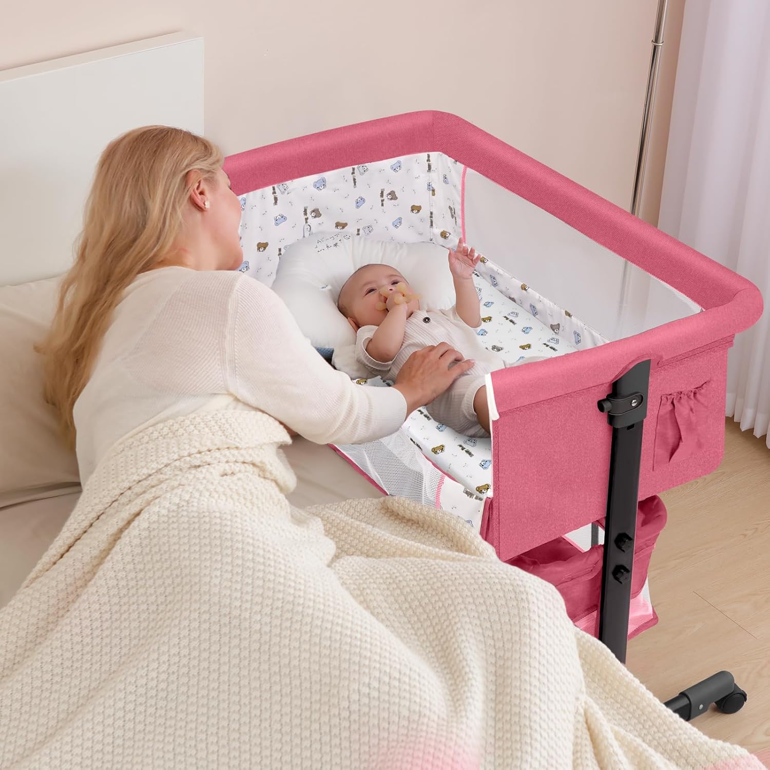 Portable & Foldable Baby Crib Bed – Multifunctional Movable Cradle Bed for Newborns