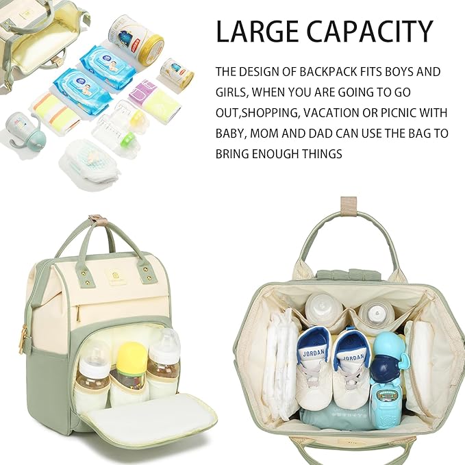 Large Capacity Waterproof Baby Diaper Backpack Bag