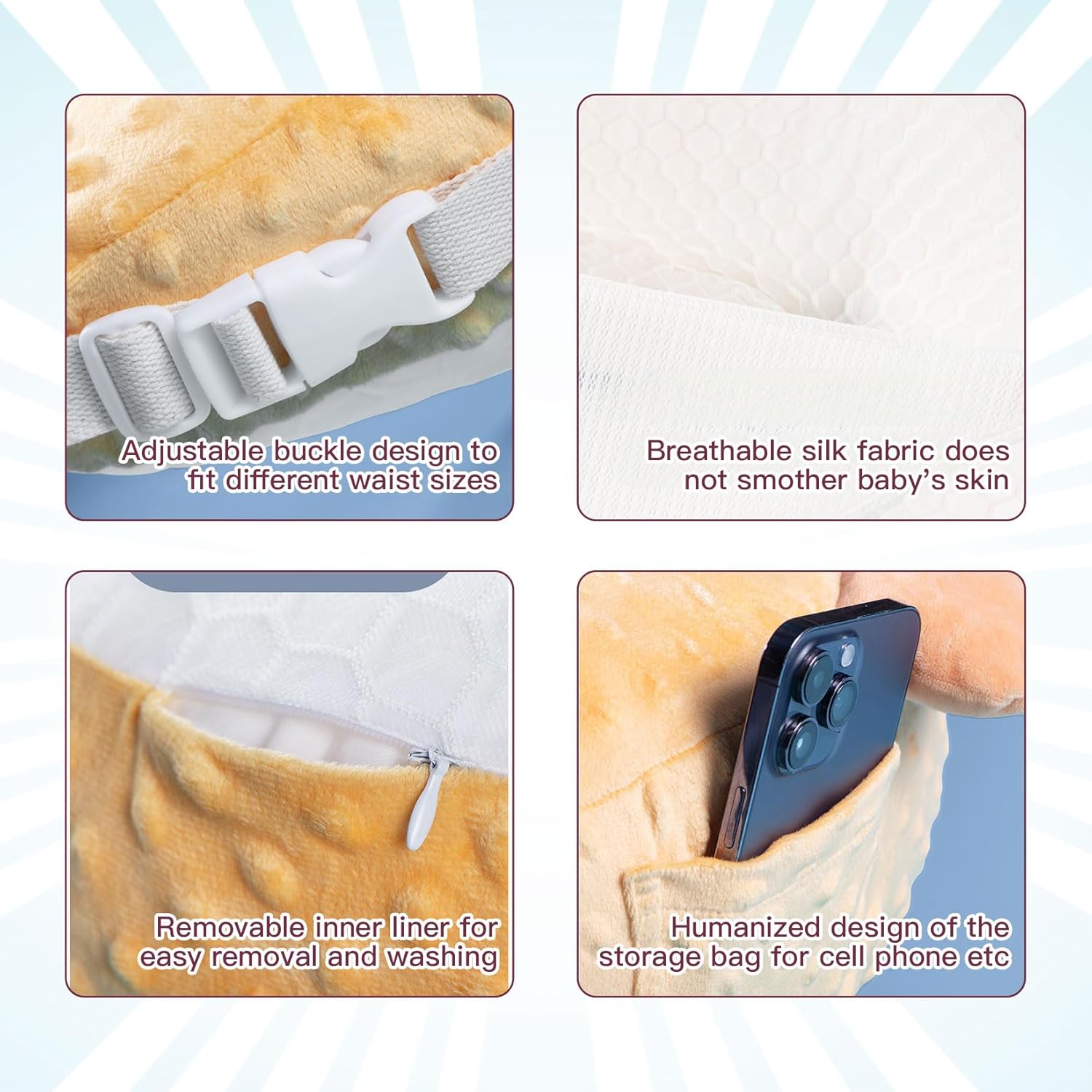 Newborn anti-spit-up pillow for safe feeding and sleep