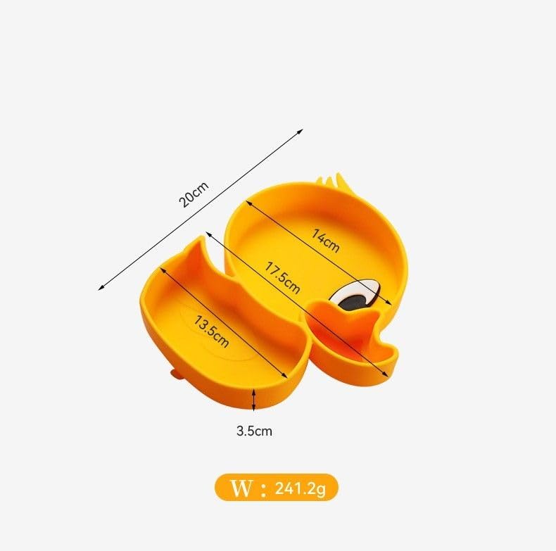 Creative Silicone Cartoon Suction Plate for Kids – Infant Tableware Set with Partitioned Design for Easy Feeding