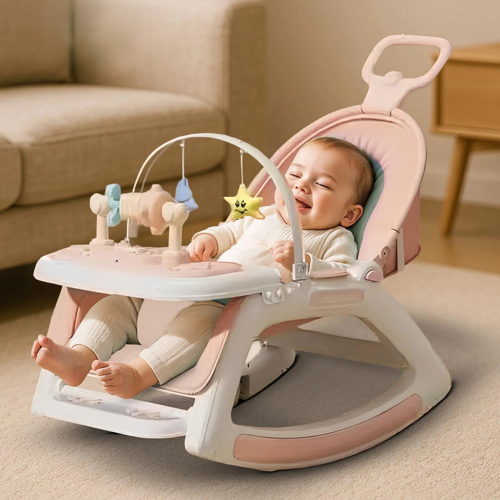 Cubbycoo 5-in-1 Convertible Baby Rocker | Swing, Feeding, and Sleeping Chair