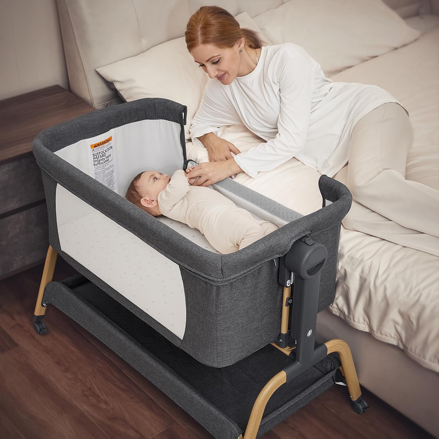 Portable & Foldable Baby Crib Bed – Multifunctional Movable Cradle Bed for Newborns