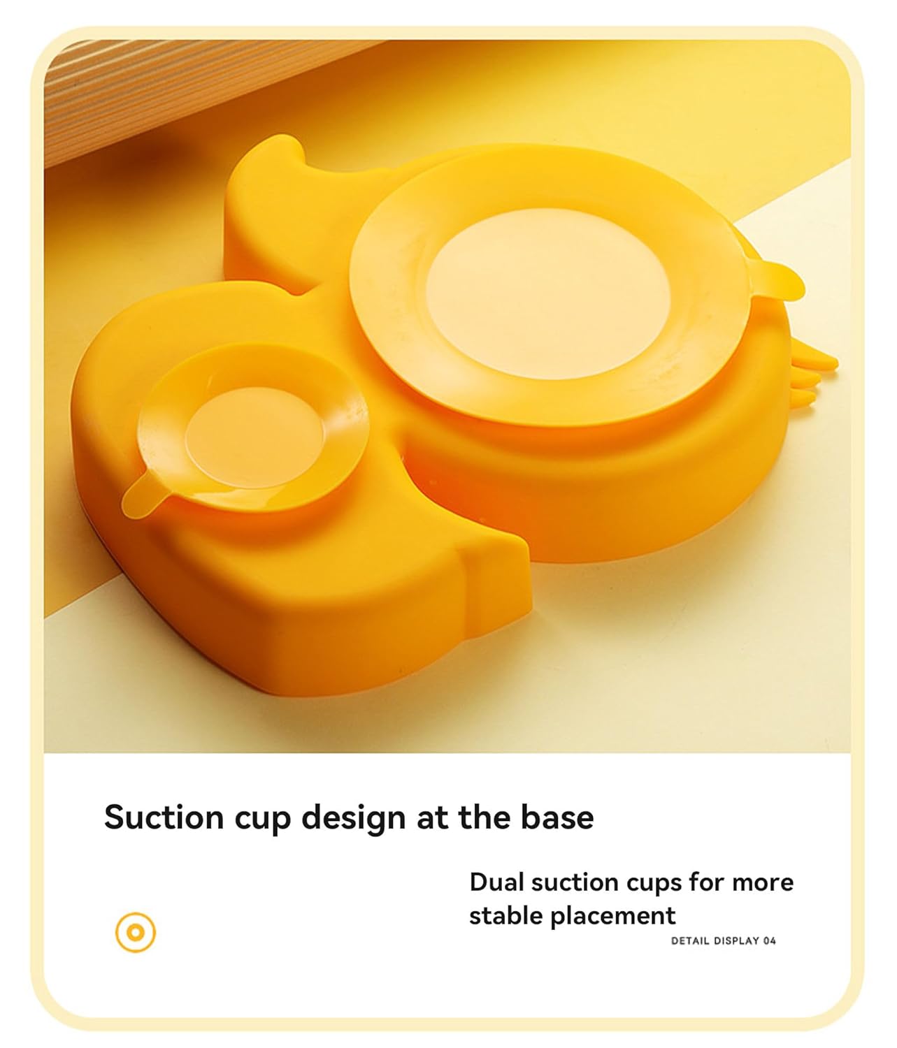 Creative Silicone Cartoon Suction Plate for Kids – Infant Tableware Set with Partitioned Design for Easy Feeding
