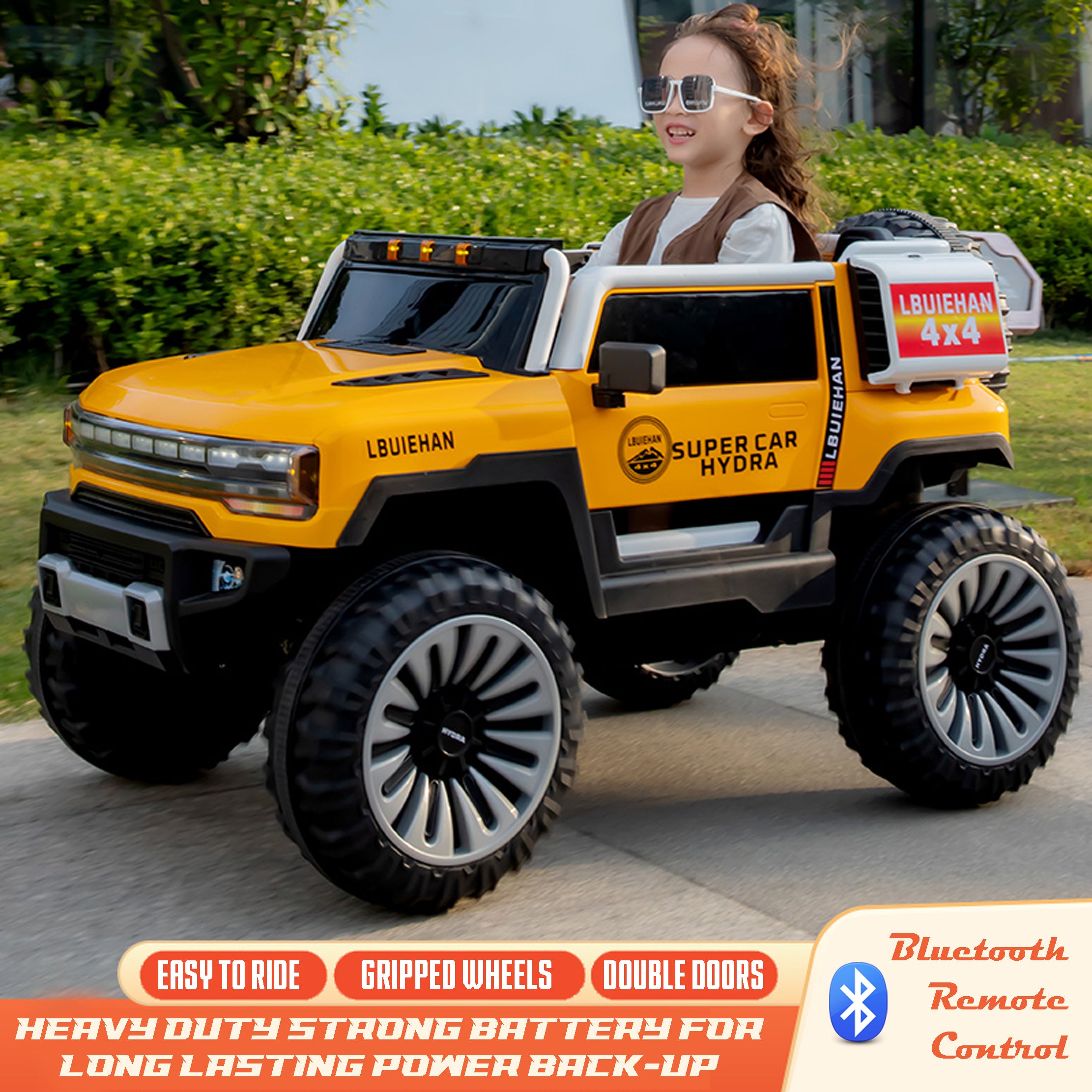Cubbycoo Trailblazer V4 4x4 Battery Operated Jeep for Kids 2–8 Years