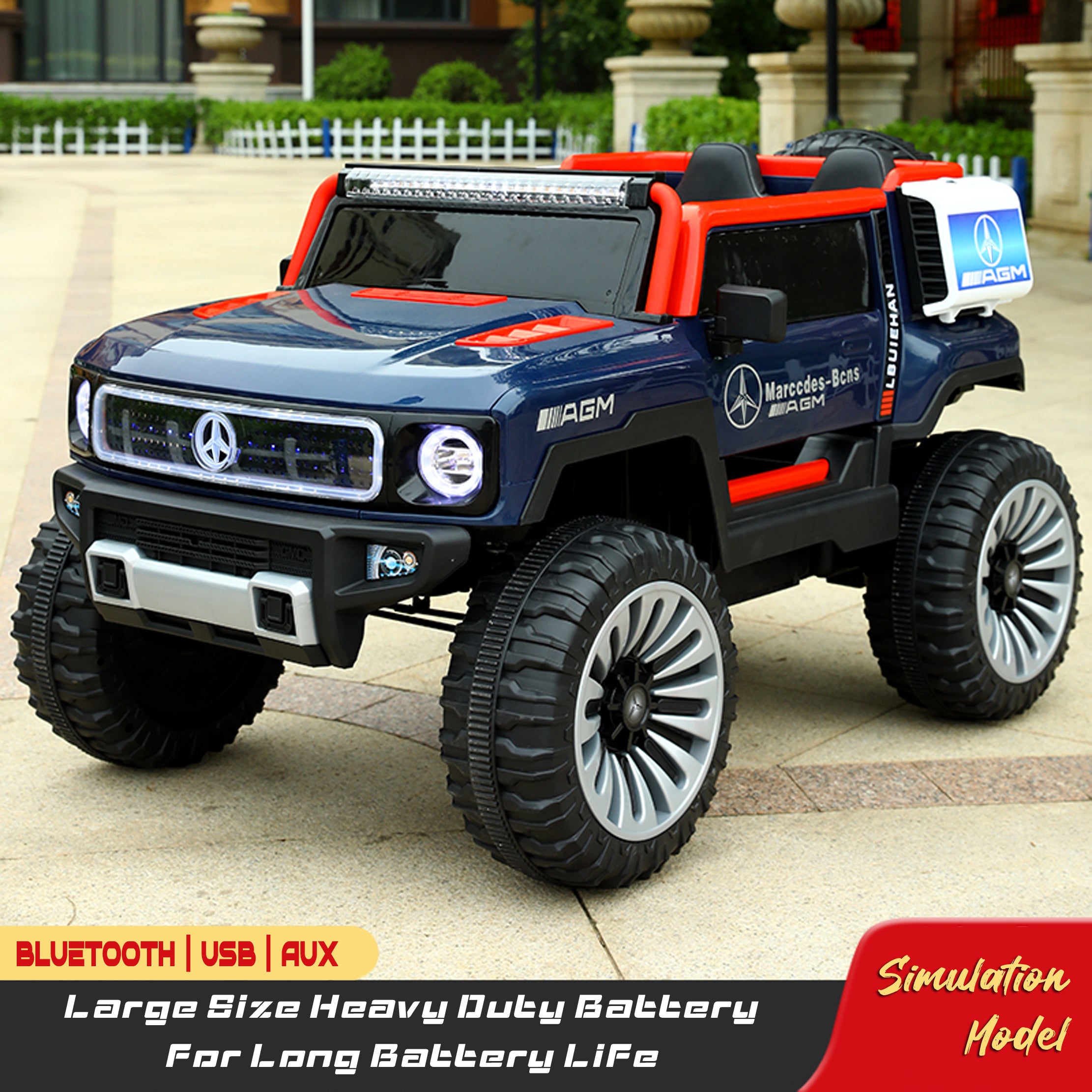 BenzCruze V8 Kids 4x4 Electric Ride-On Jeep For Boys & Girls 2–8 Yrs