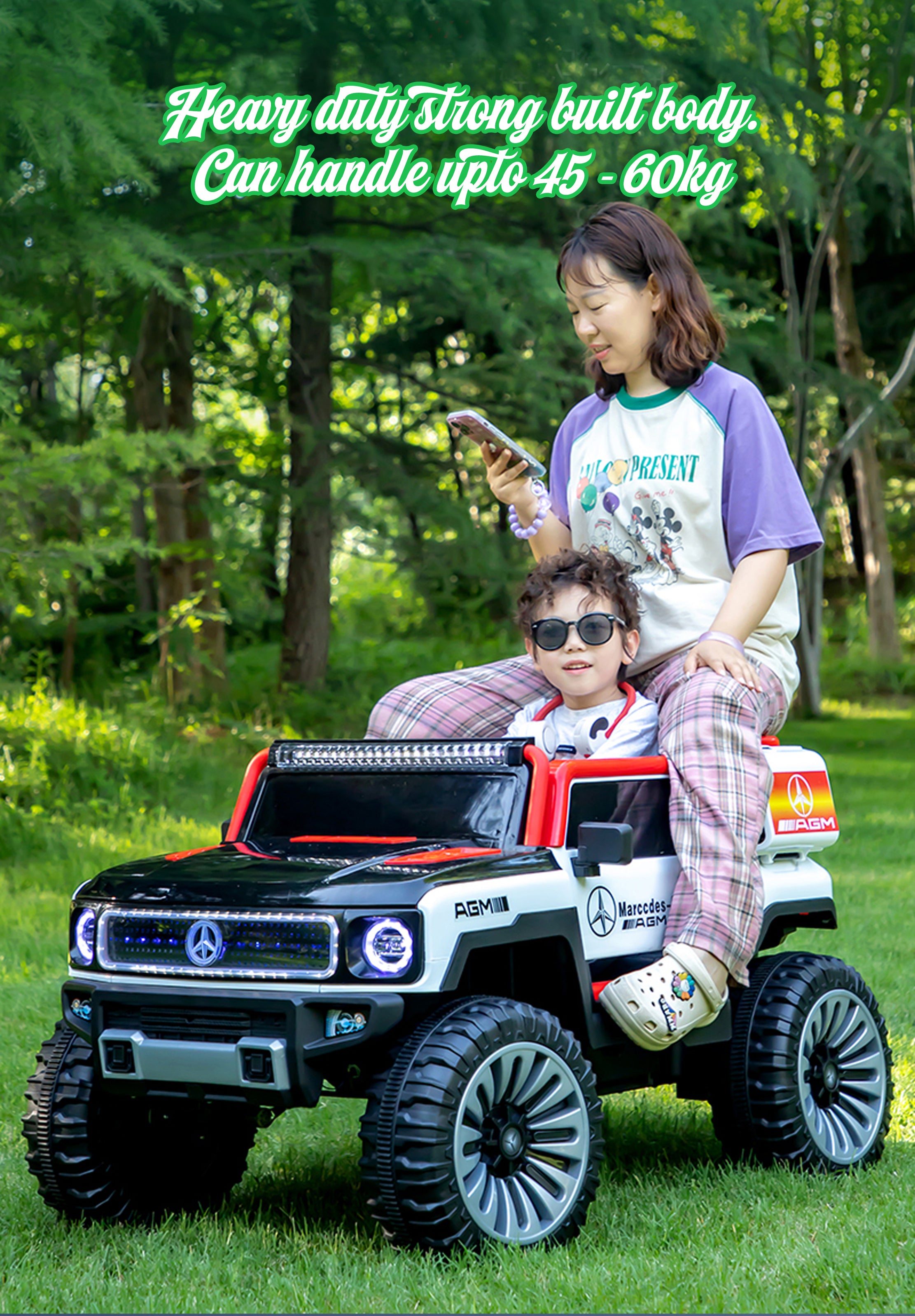 BenzCruze V8 Kids 4x4 Electric Ride-On Jeep For Boys & Girls 2–8 Yrs