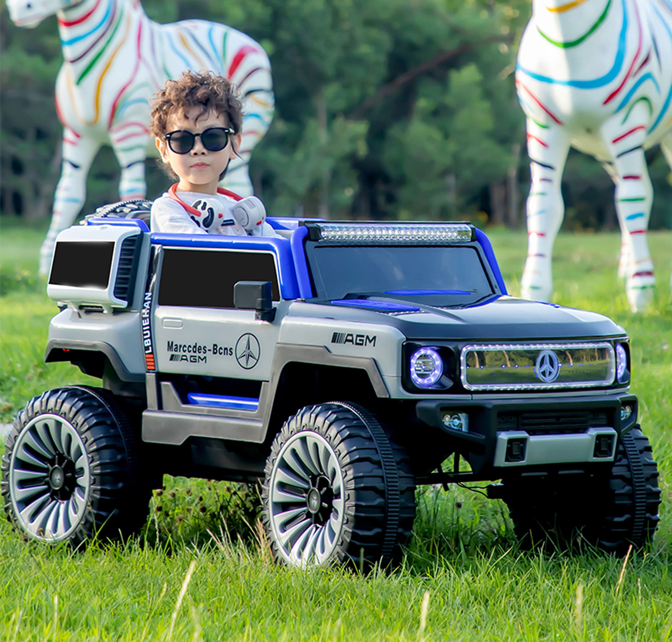 BenzCruze V8 Kids 4x4 Electric Ride-On Jeep For Boys & Girls 2–8 Yrs