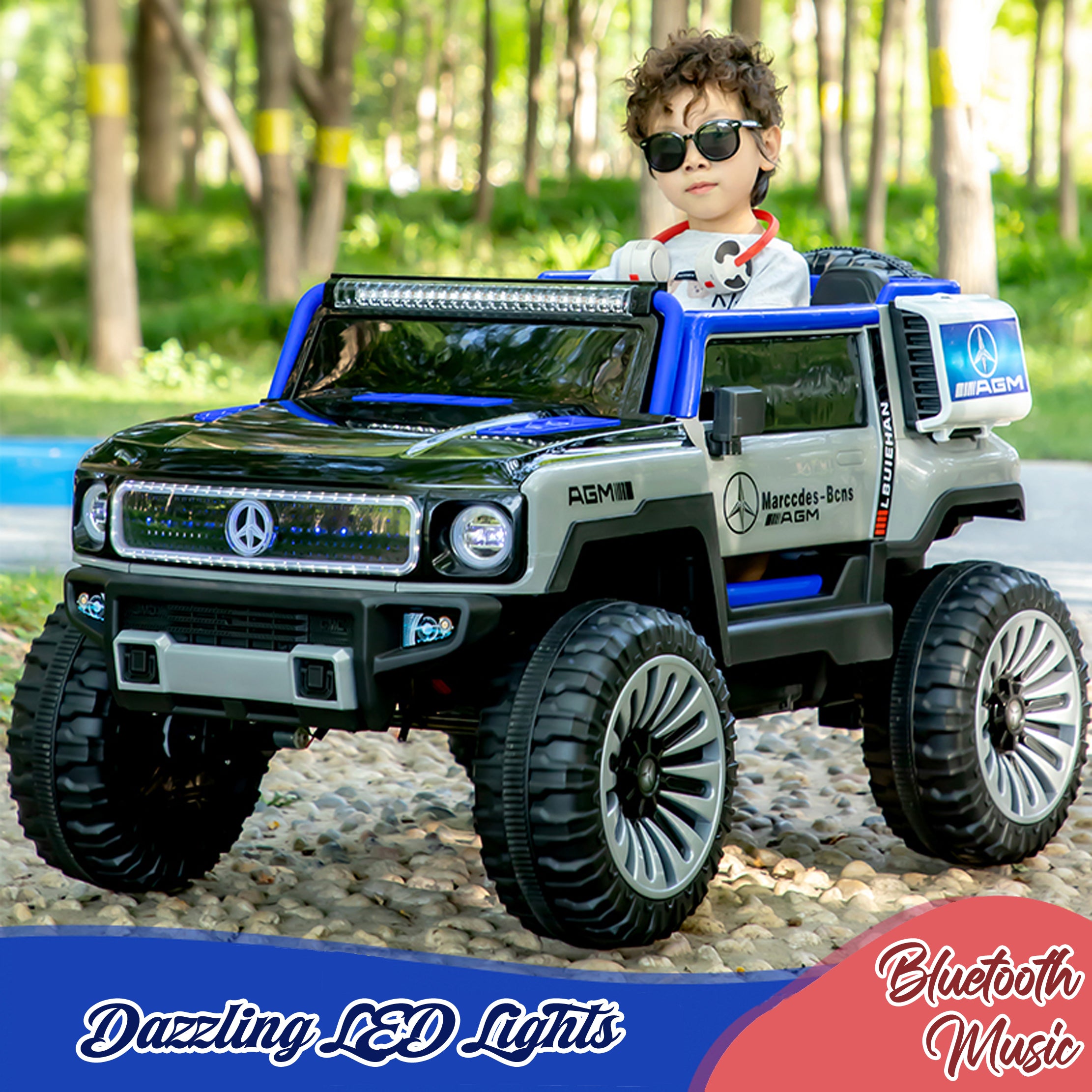 BenzCruze V8 Kids 4x4 Electric Ride-On Jeep For Boys & Girls 2–8 Yrs