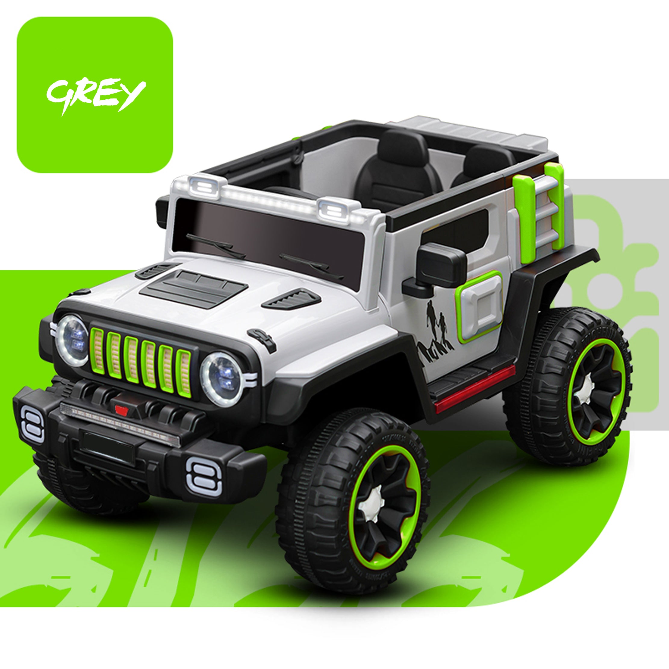 Cubbycoo Glazer Kids Electric Ride-On Jeep with Music for Kids 2 to 8 Years
