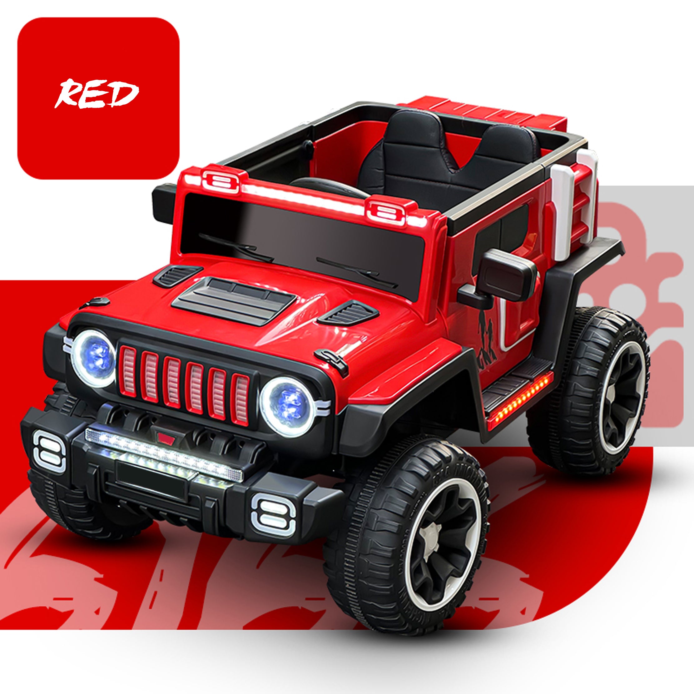 Cubbycoo Glazer Kids Electric Ride-On Jeep with Music for Kids 2 to 8 Years