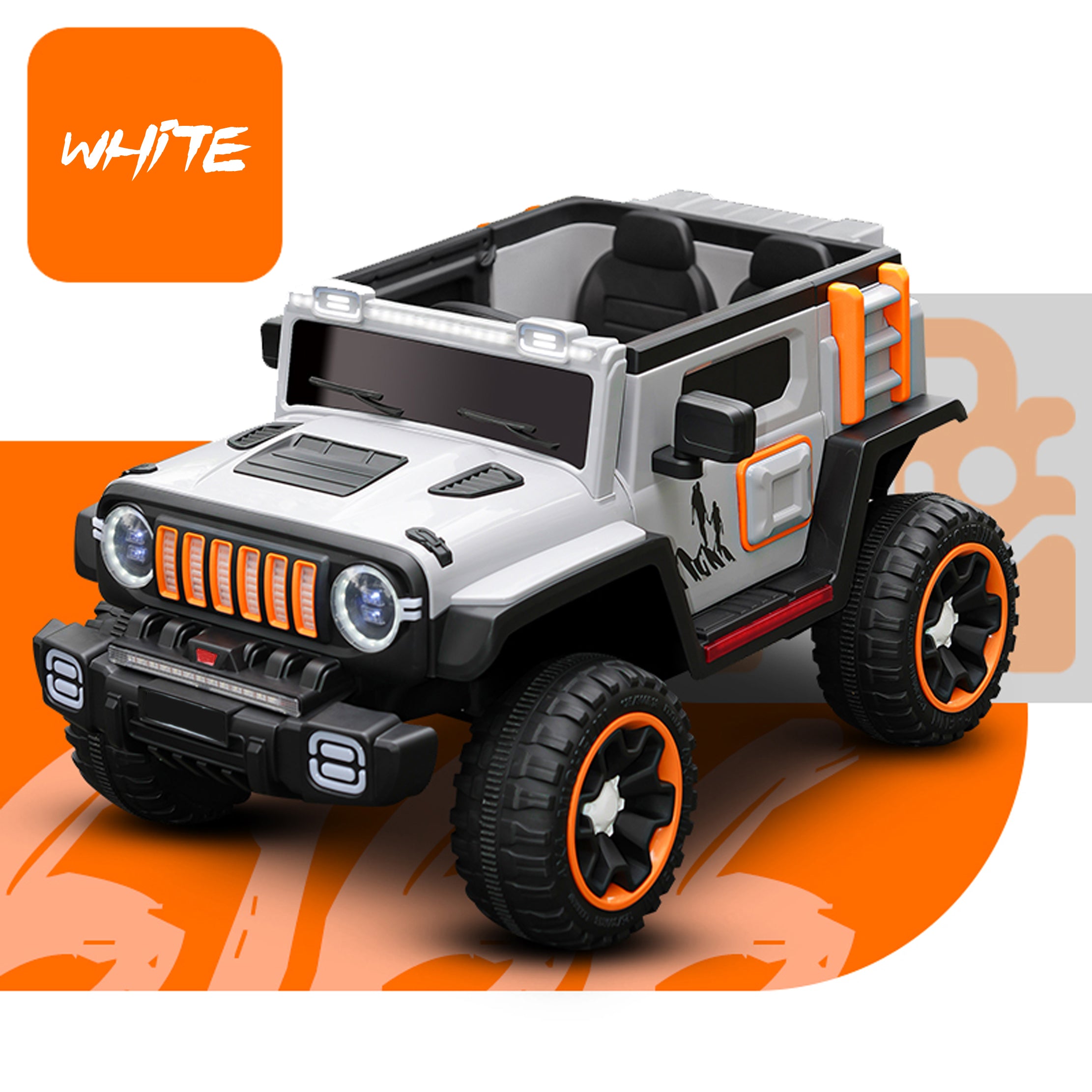 Cubbycoo Glazer Kids Electric Ride-On Jeep with Music for Kids 2 to 8 Years