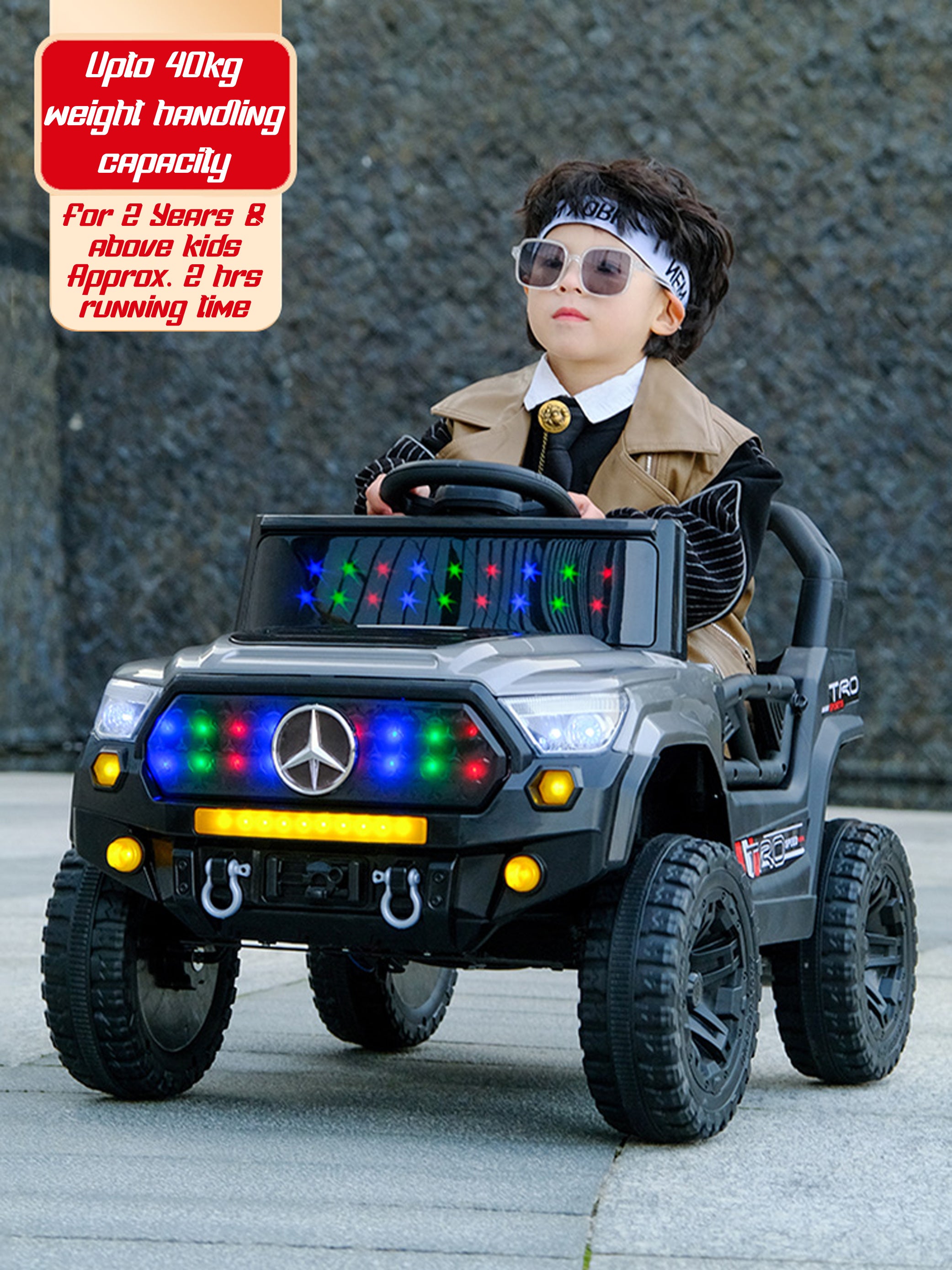 Cubbycoo Hunter 4x4 Battery Operated Jeep for Kids 2 to 6 Years Boys & Girls