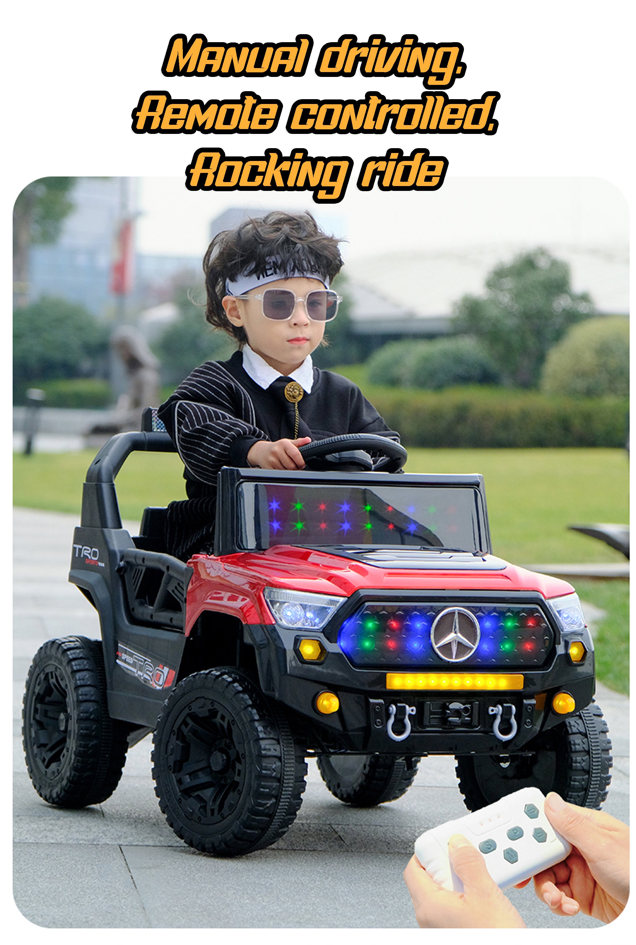 Cubbycoo Hunter 4x4 Battery Operated Jeep for Kids 2 to 6 Years Boys & Girls