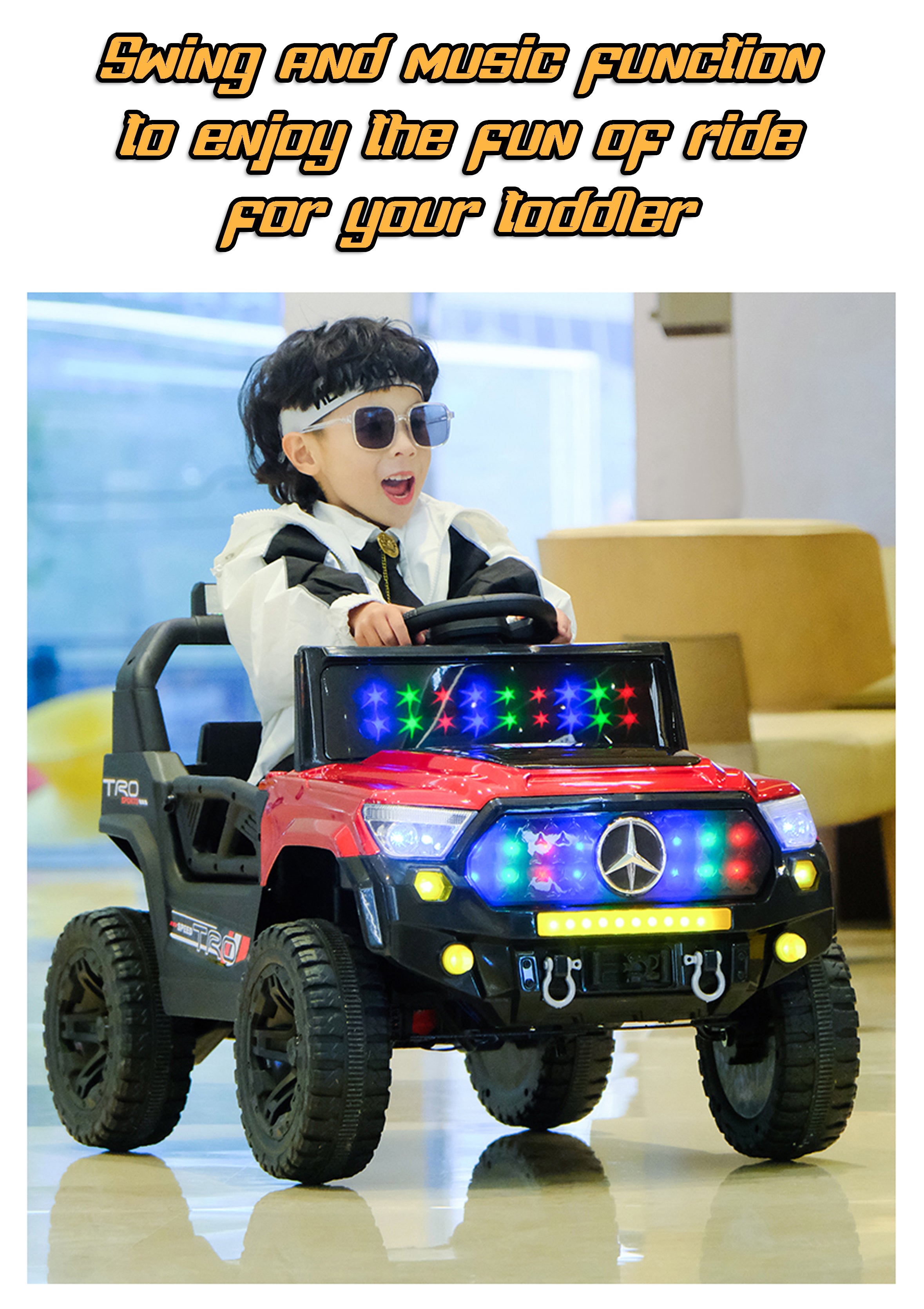 Cubbycoo Hunter 4x4 Battery Operated Jeep for Kids 2 to 6 Years Boys & Girls