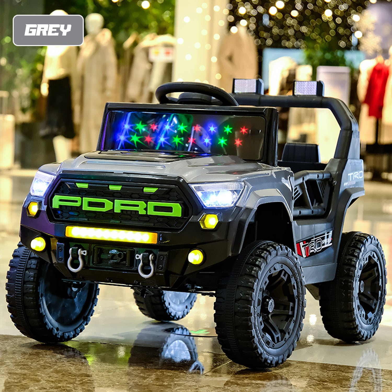 Cubbycoo ThunderChamp 4X Ride-On Electric Jeep for Kids Aged 2–6 Years For Boys & Girls