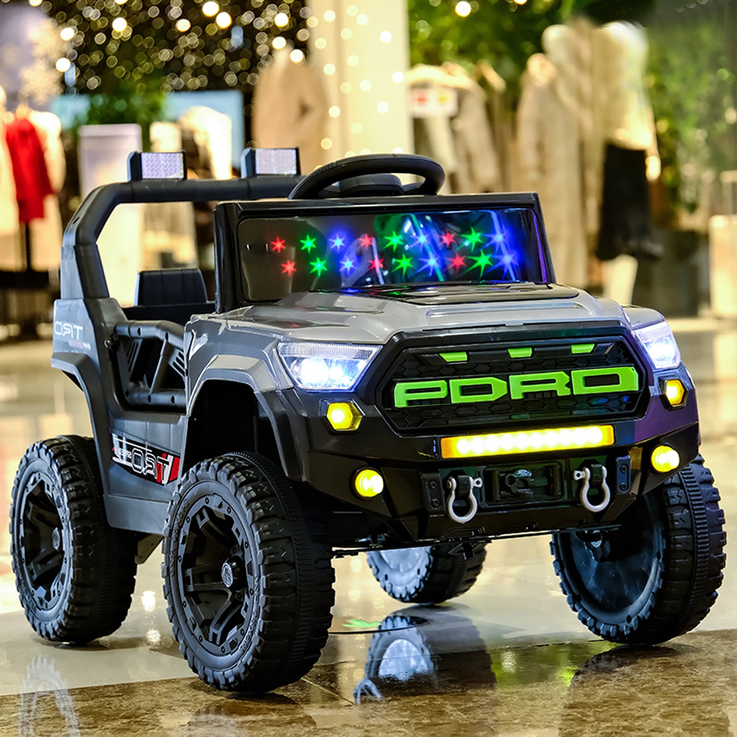 Cubbycoo ThunderChamp 4X Ride-On Electric Jeep for Kids Aged 2–6 Years For Boys & Girls