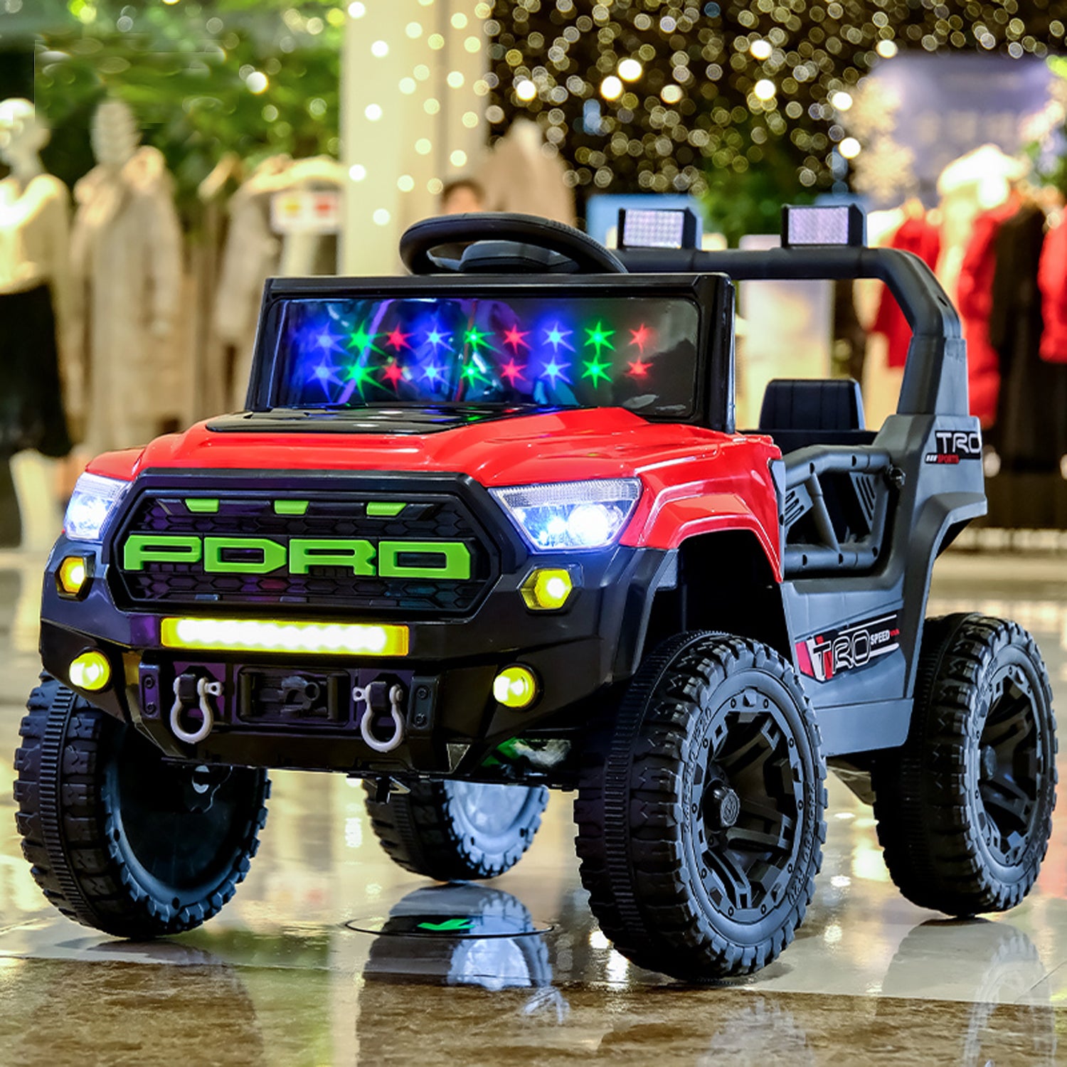 Cubbycoo ThunderChamp 4X Ride-On Electric Jeep for Kids Aged 2–6 Years For Boys & Girls