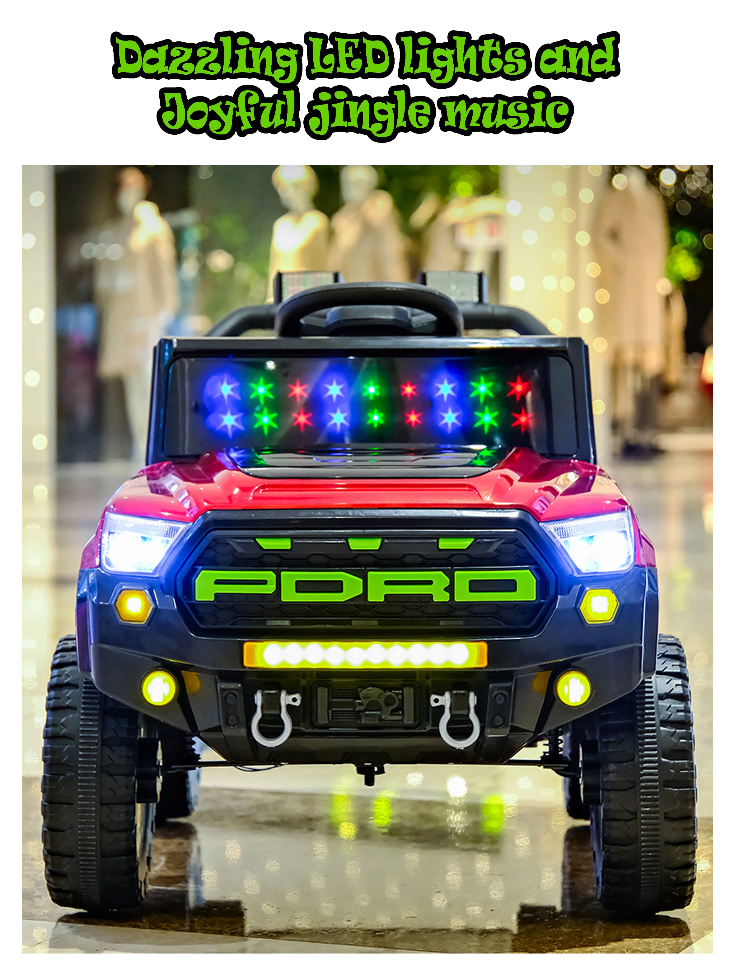 Cubbycoo ThunderChamp 4X Ride-On Electric Jeep for Kids Aged 2–6 Years For Boys & Girls
