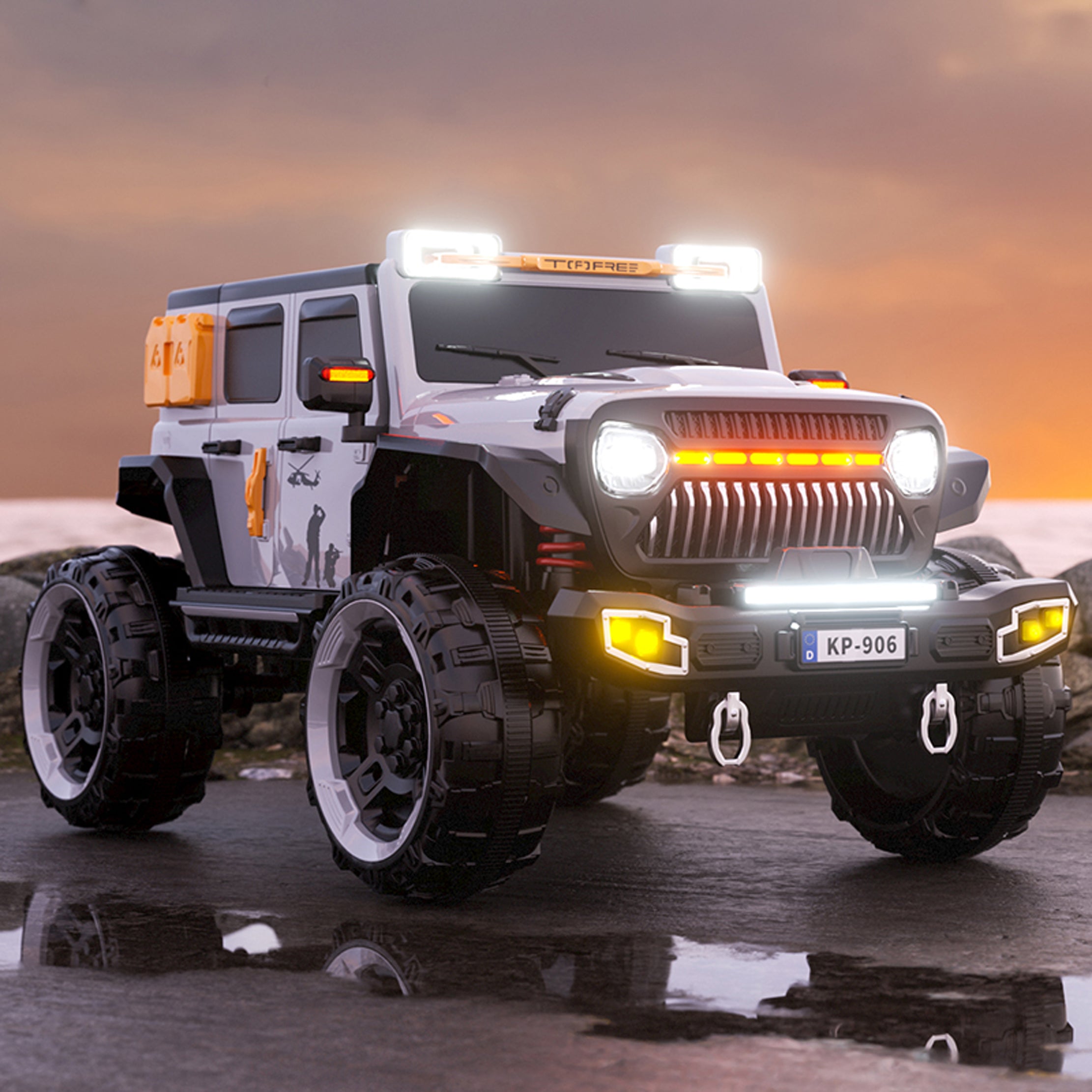 TitanX Armoured 4x4 Electric Ride-On Jeep for Kids 2 to 8 Years