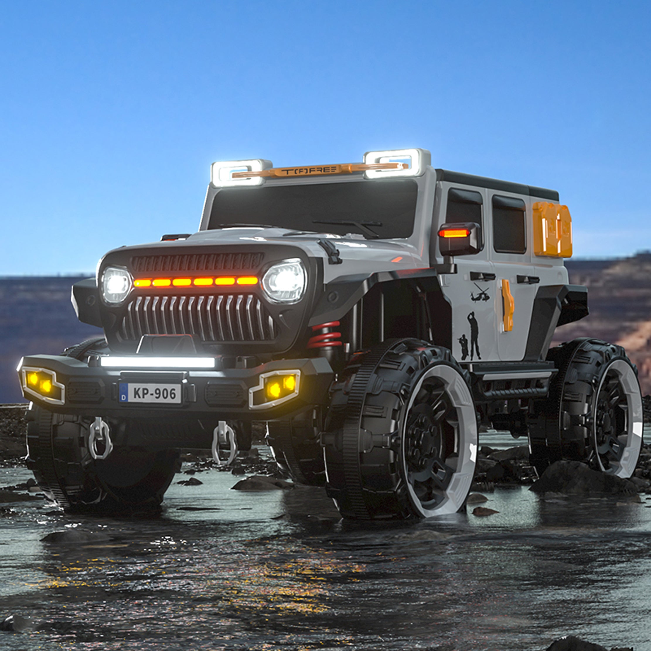 TitanX Armoured 4x4 Electric Ride-On Jeep for Kids 2 to 8 Years