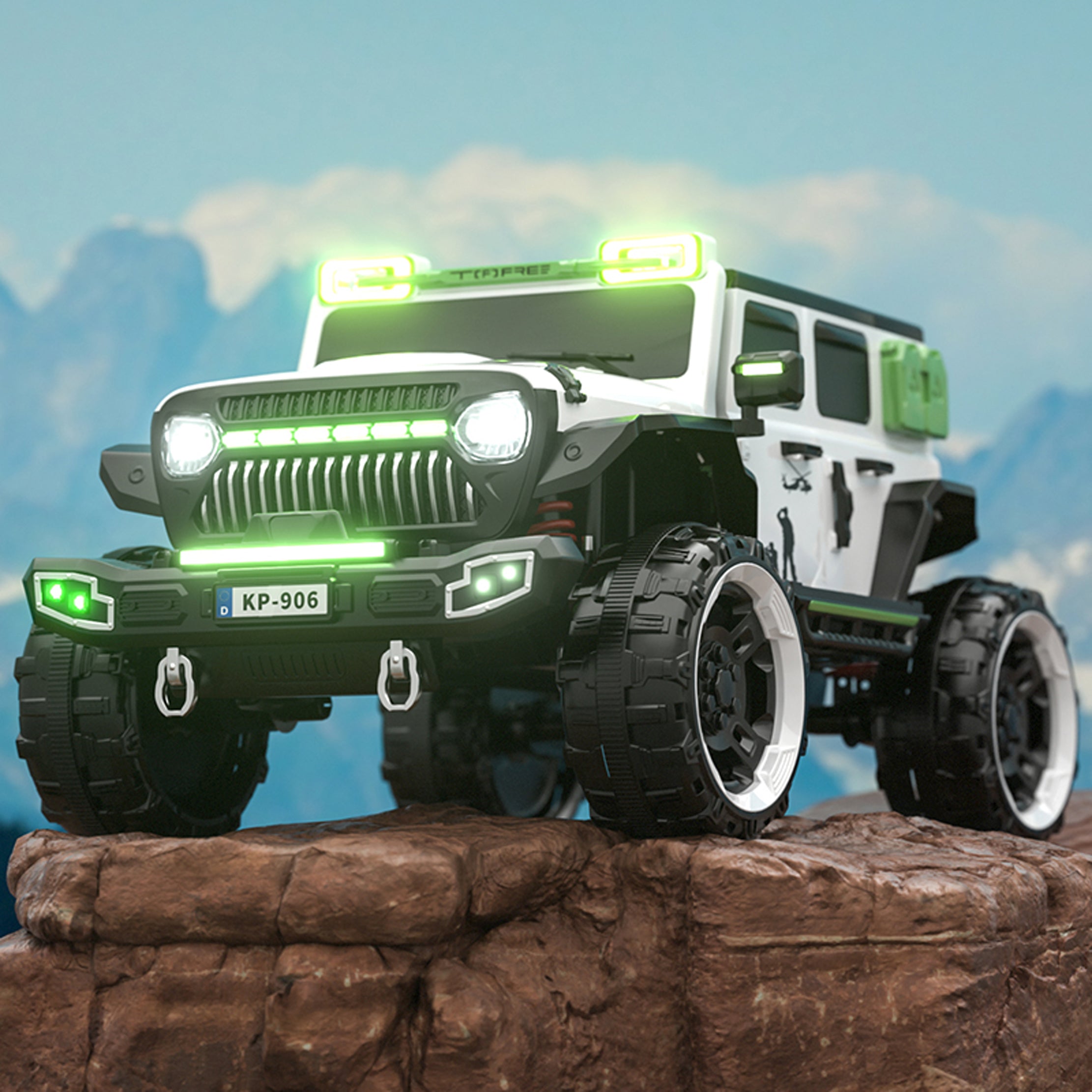 TitanX Armoured 4x4 Electric Ride-On Jeep for Kids 2 to 8 Years