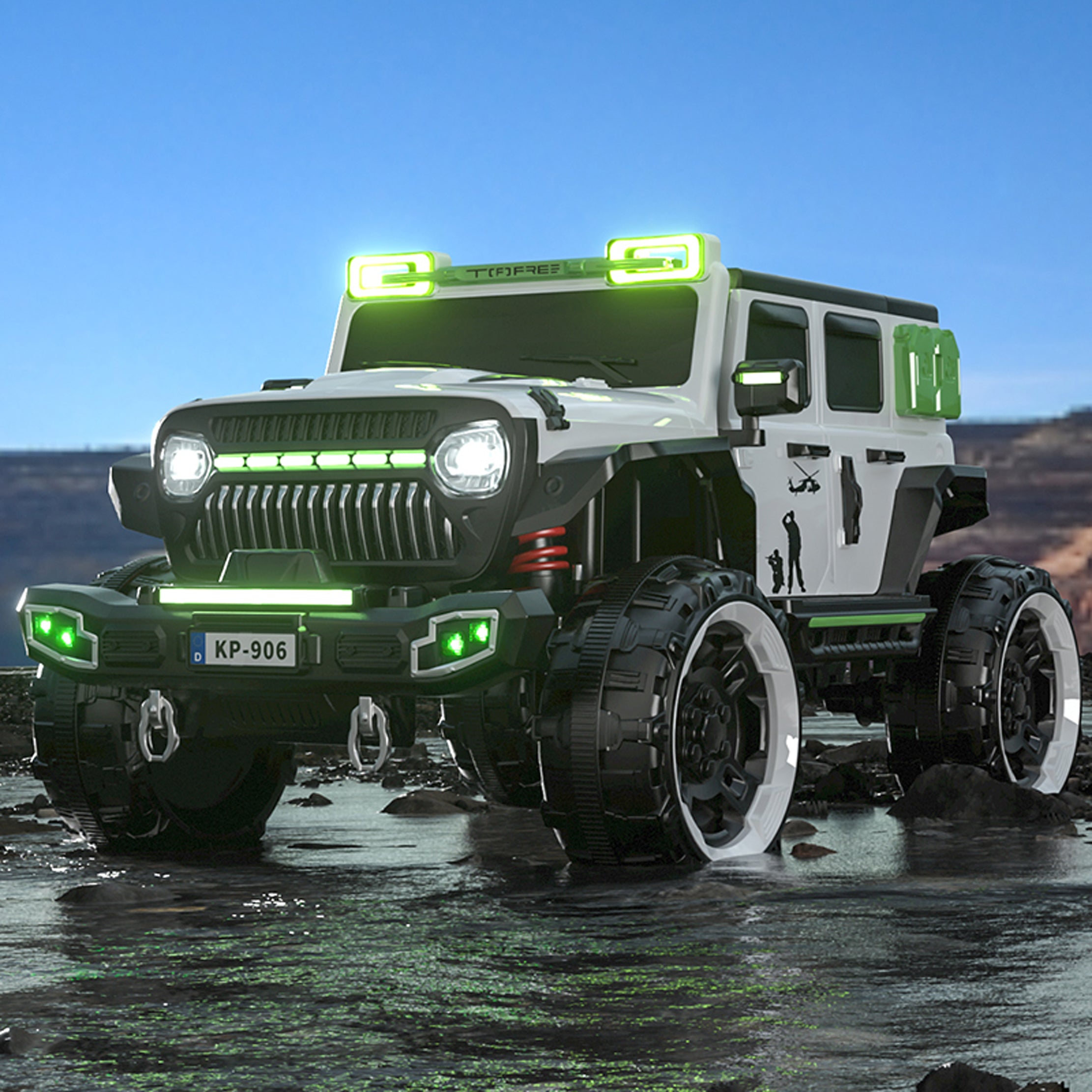 TitanX Armoured 4x4 Electric Ride-On Jeep for Kids 2 to 8 Years