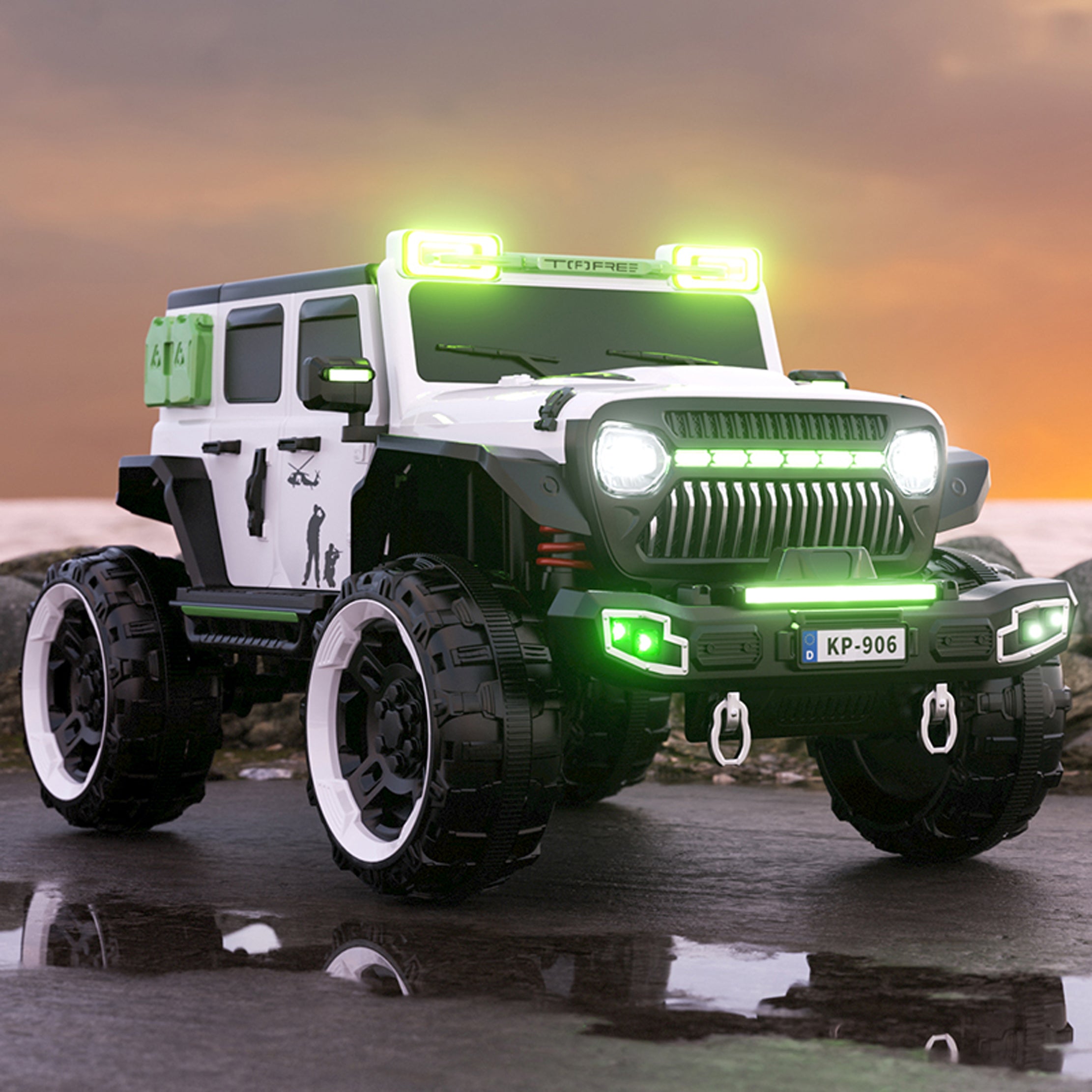 TitanX Armoured 4x4 Electric Ride-On Jeep for Kids 2 to 8 Years