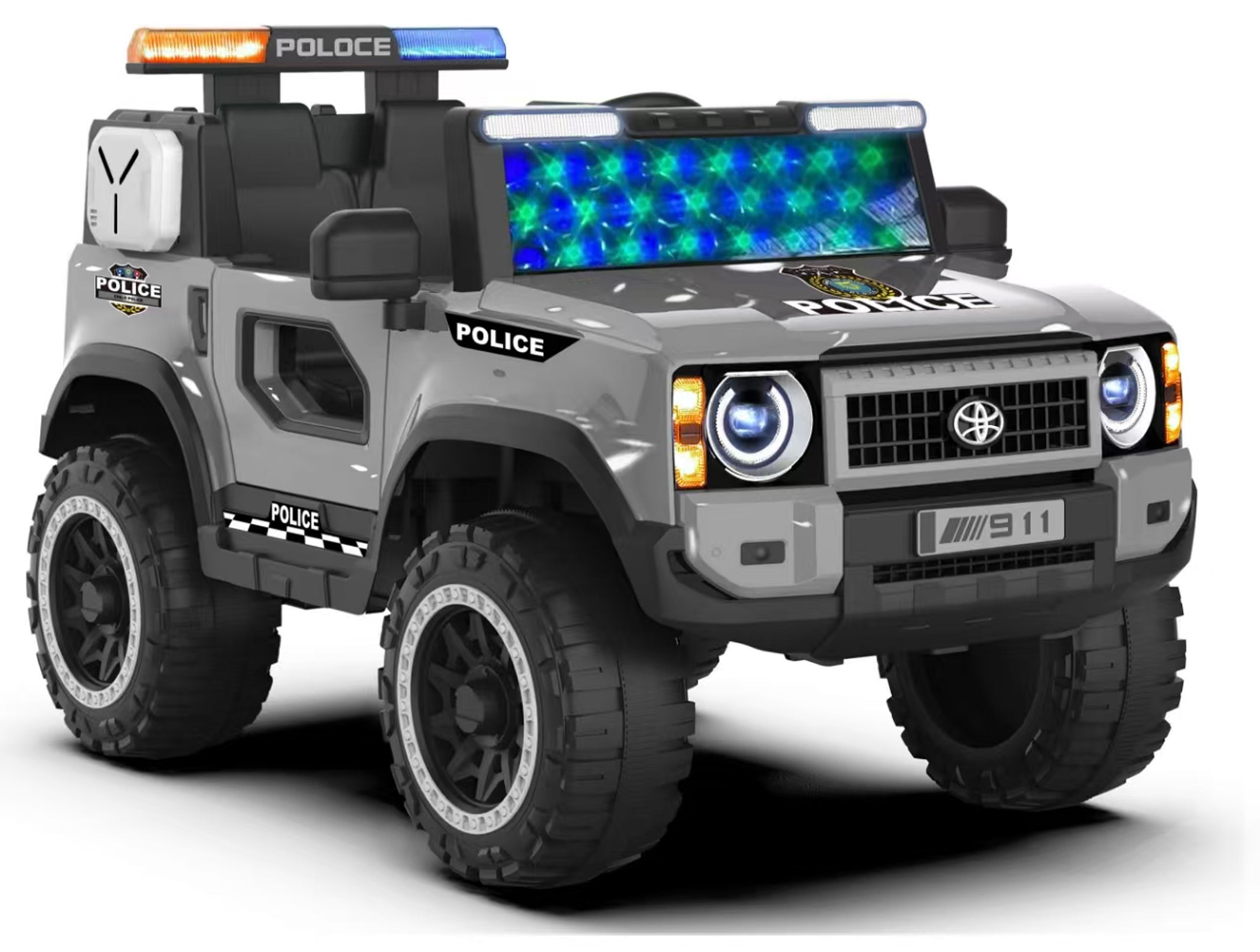 RoadChief P911 Police Edition 4x4 Battery Operated Jeep for Kids 2 to 8 Years