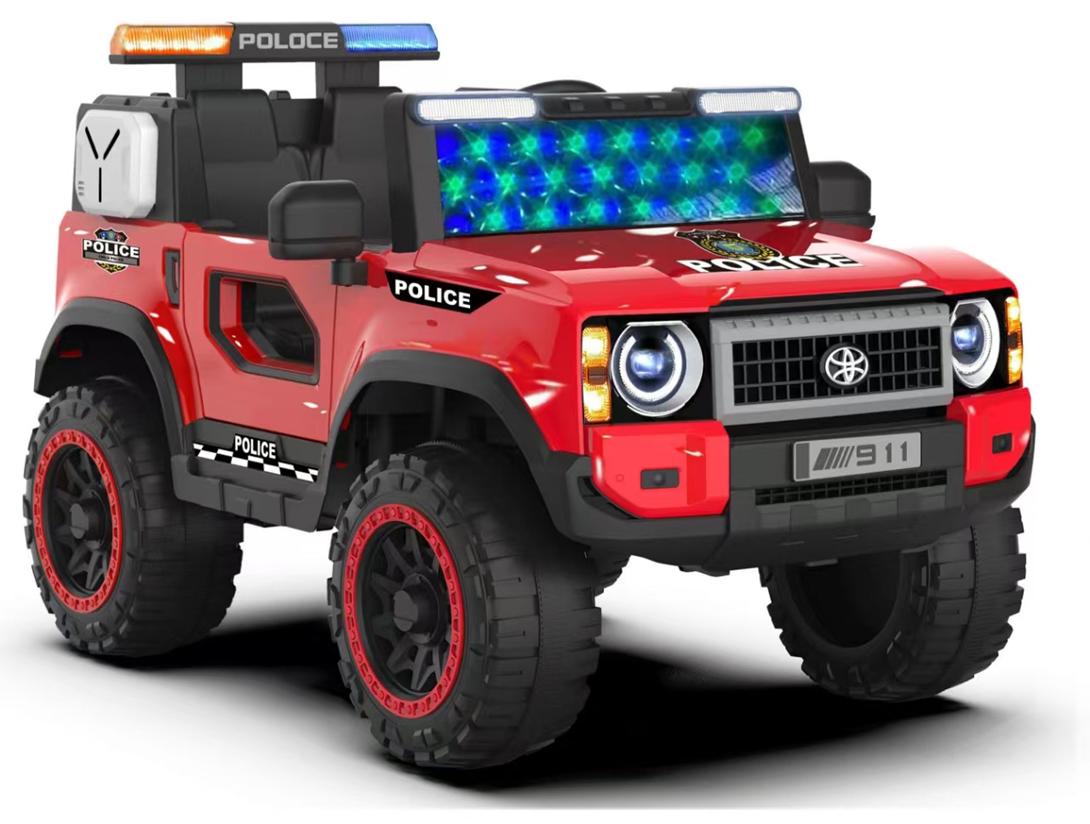 RoadChief P911 Police Edition 4x4 Battery Operated Jeep for Kids 2 to 8 Years