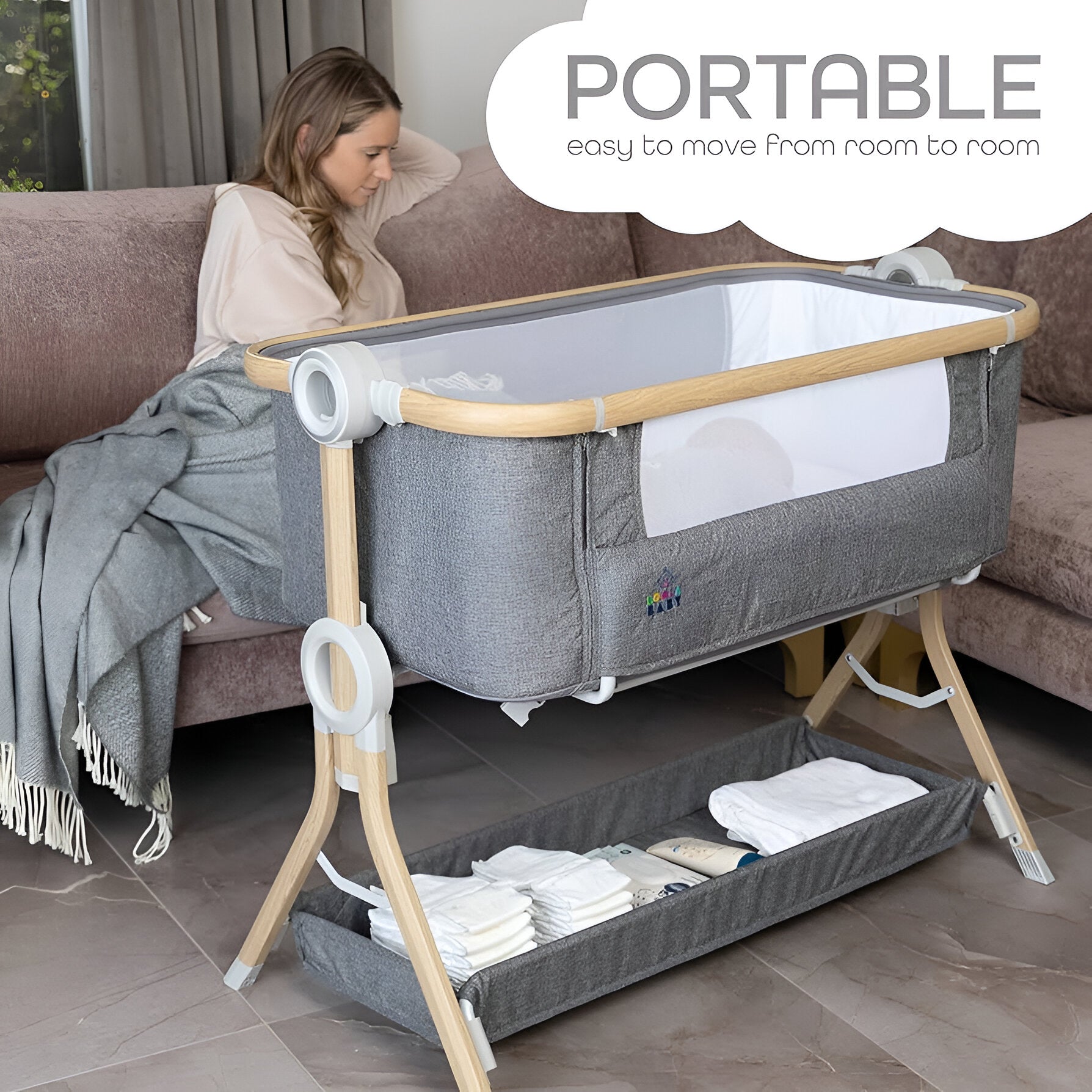 Cubbycoo Multifunctional Portable Foldable Baby Crib