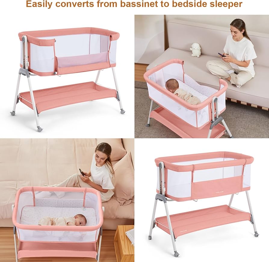Crib Movable Multifunctional Portable Baby Bed Foldable Cradle Bed Newborn Splicing big Bed bb Bed