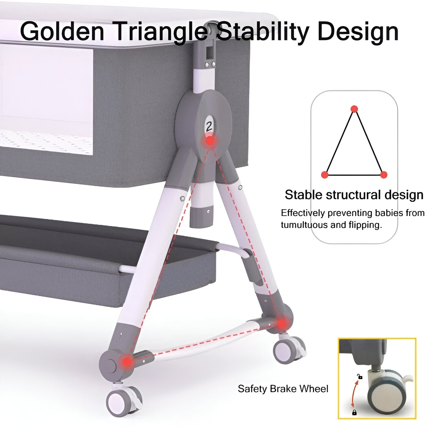 Cubbycoo Multifunctional Portable Foldable Baby Crib