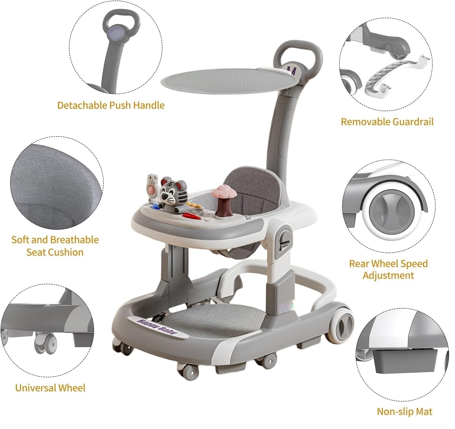 Cubbycoo Multifunctional Foldable Musical Baby Walker