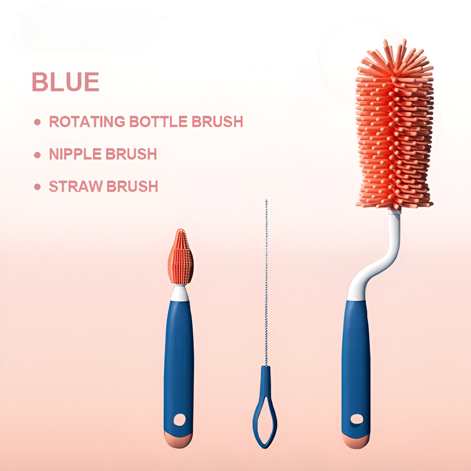 Cubbycoo Baby Bottle Brush Set (Pink/Blue)