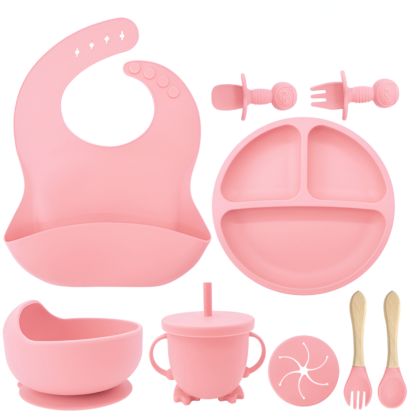 Cubbycoo Baby Feeding Set (Purple/Beige/Pink/Green)
